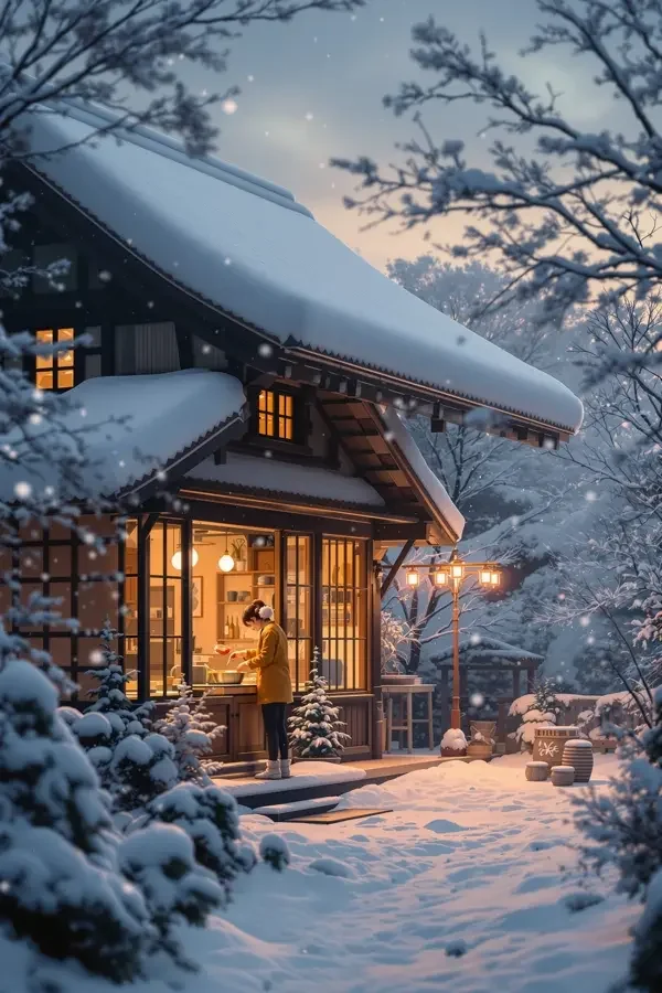 小森林·冬春篇 - 黄色亚洲 小森林冬春篇雪中小屋海报